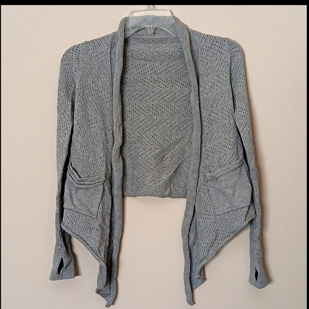 IVIVVA By Lululemon Girl's Wrap Open Knit Cardigan, size 6